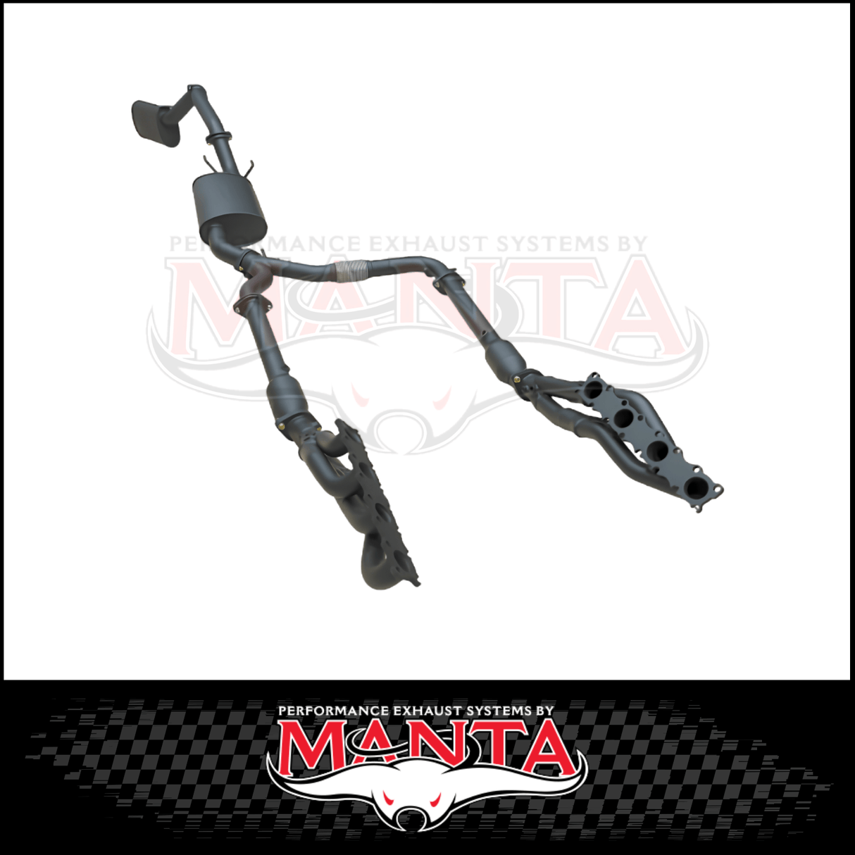 MANTA ENGINE BACK EXHAUST SYSTEM WITH MUFFLER CENTRE & BI-MODAL INTEGRATION FITS NISSAN PATROL Y62 WARRIOR 5.6L V8 2023-2026 (MKNI0128)