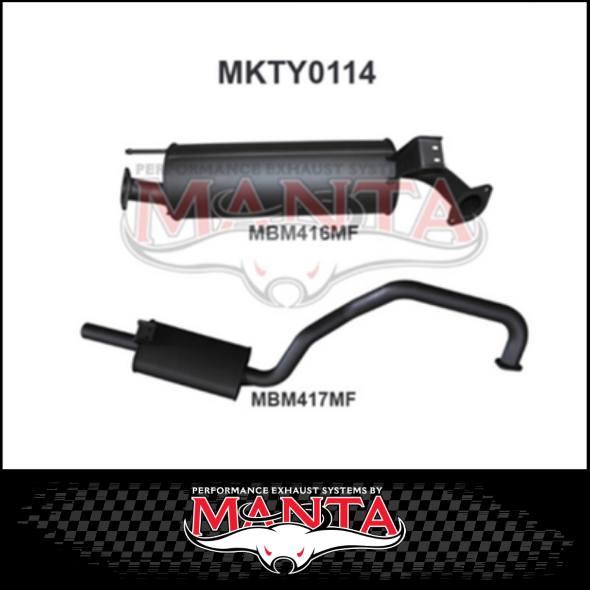 MANTA 2.5" ENGINE PIPE BACK EXHAUST SYSTEM FITS TOYOTA LANDCRUISER FZJ105R 4.5L 1FZ 1998-2002