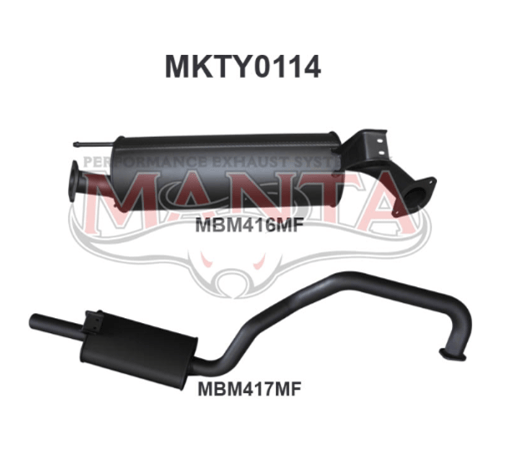 MANTA 2.5" STAINLESS STEEL ENGINE PIPE BACK EXHAUST SYSTEM FITS TOYOTA LANDCRUISER FZJ105R 4.5L 1FZ 1998-2002 (SSMKTY0114)