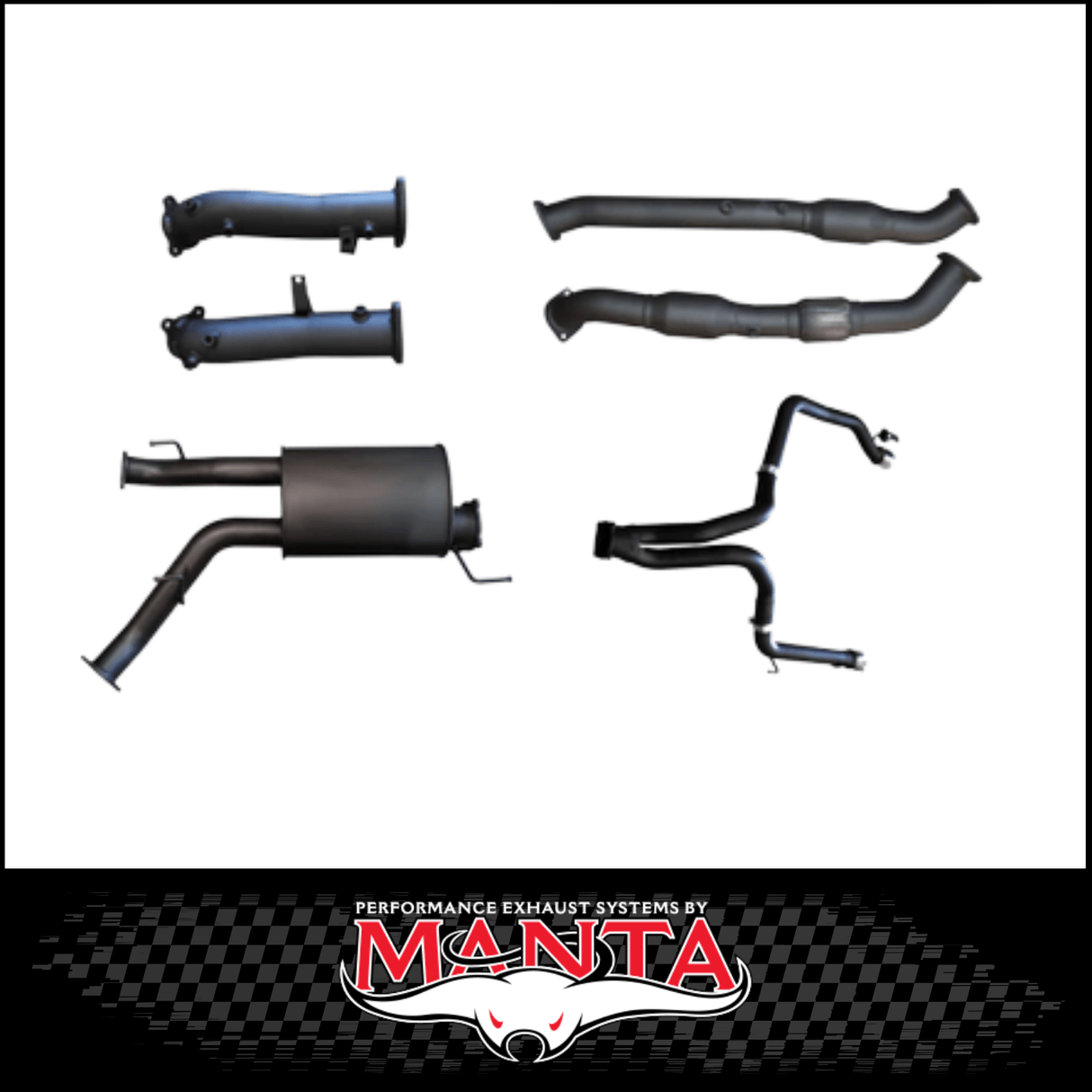 MANTA 3" TWIN TURBO BACK EXHAUST SYSTEM (L & R EXIT) FITS TOYOTA LANDCRUISER VDJ200R 4.5L V8 2015-2021