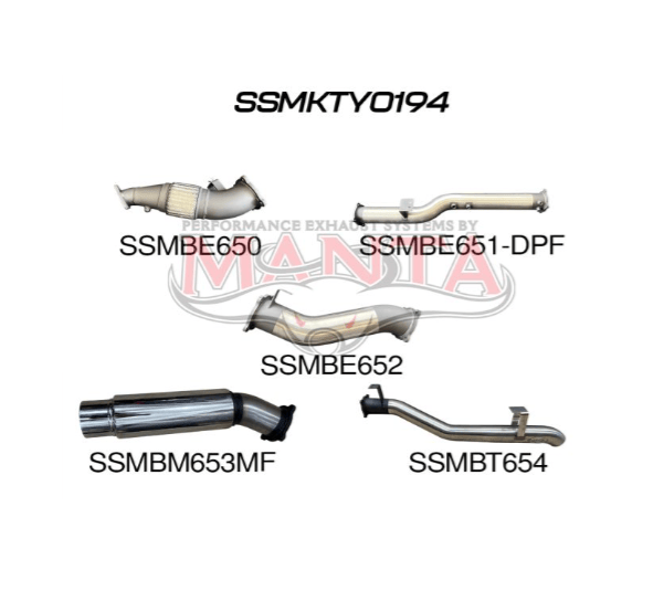 MANTA 4" TURBO BACK EXHAUST SYSTEM (DPF DELETE) FITS TOYOTA LANDCRUISER VDJ79R 4.5L V8 2016-2025