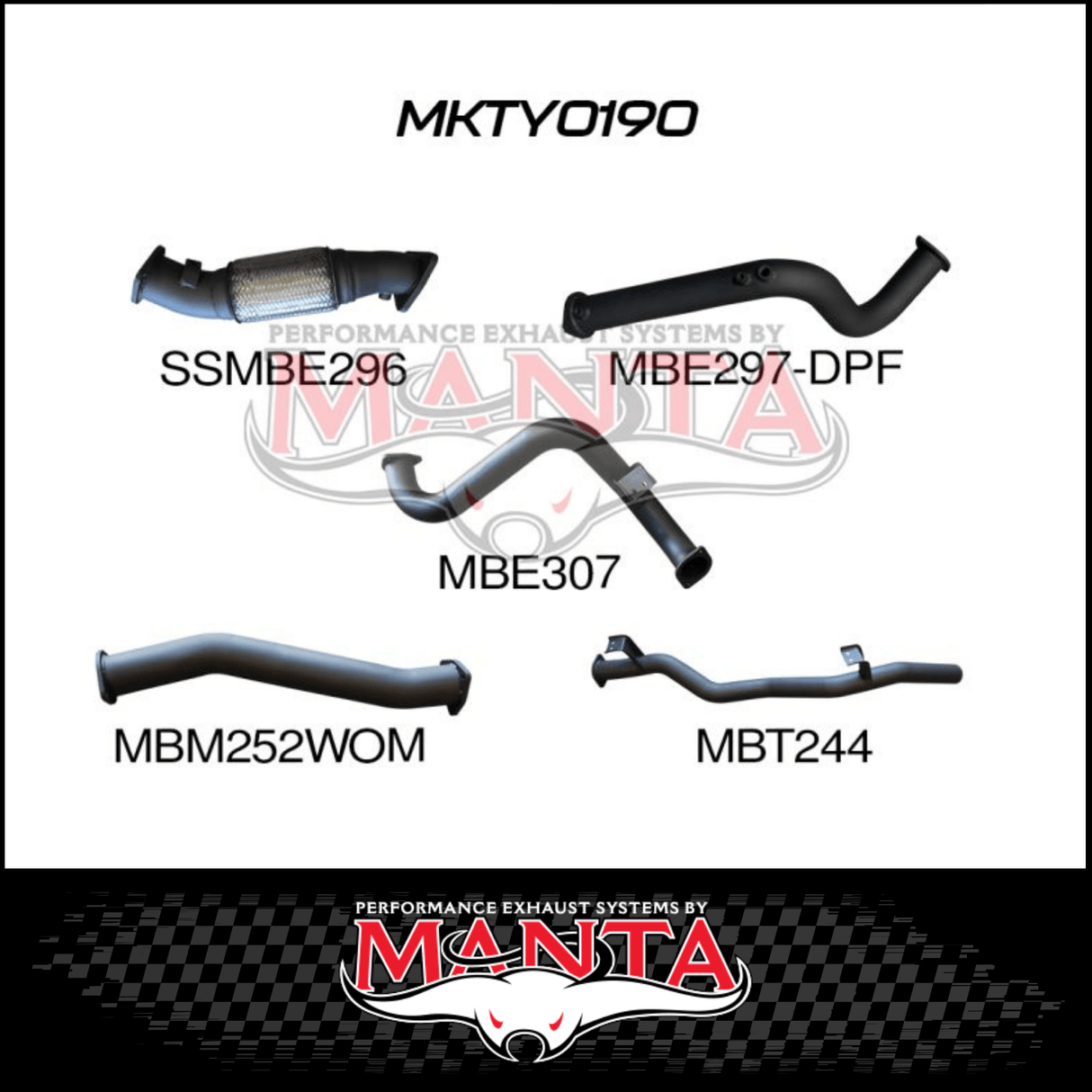 MANTA 3" TURBO BACK EXHAUST SYSTEM (DPF DELETE) FITS TOYOTA LANDCRUISER VDJ78R 4.5L V8 TROOP CARRIER 2016-2025