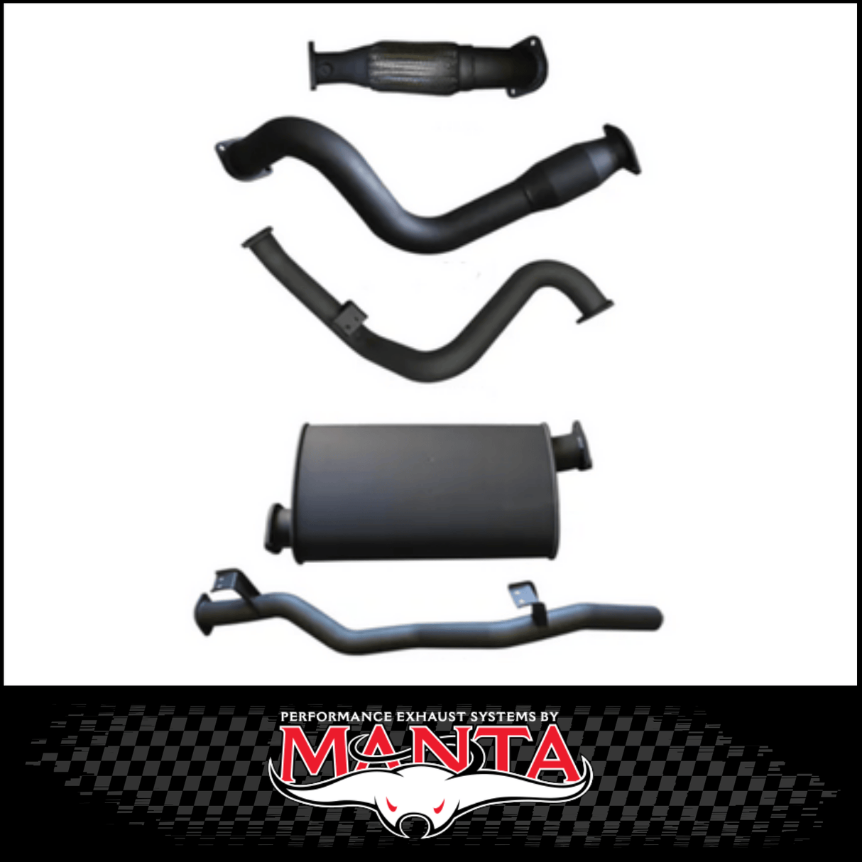 MANTA 3" STAINLESS STEEL TURBO BACK EXHAUST SYSTEM FITS TOYOTA LANDCRUISER VDJ79R 4.5L V8 SINGLE CAB 2007-2016