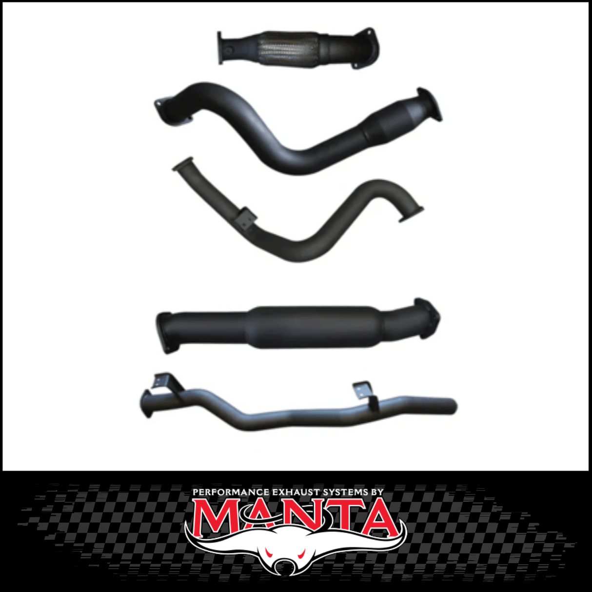 MANTA 3" STAINLESS STEEL TURBO BACK EXHAUST SYSTEM FITS TOYOTA LANDCRUISER VDJ79R 4.5L V8 SINGLE CAB 2007-2016