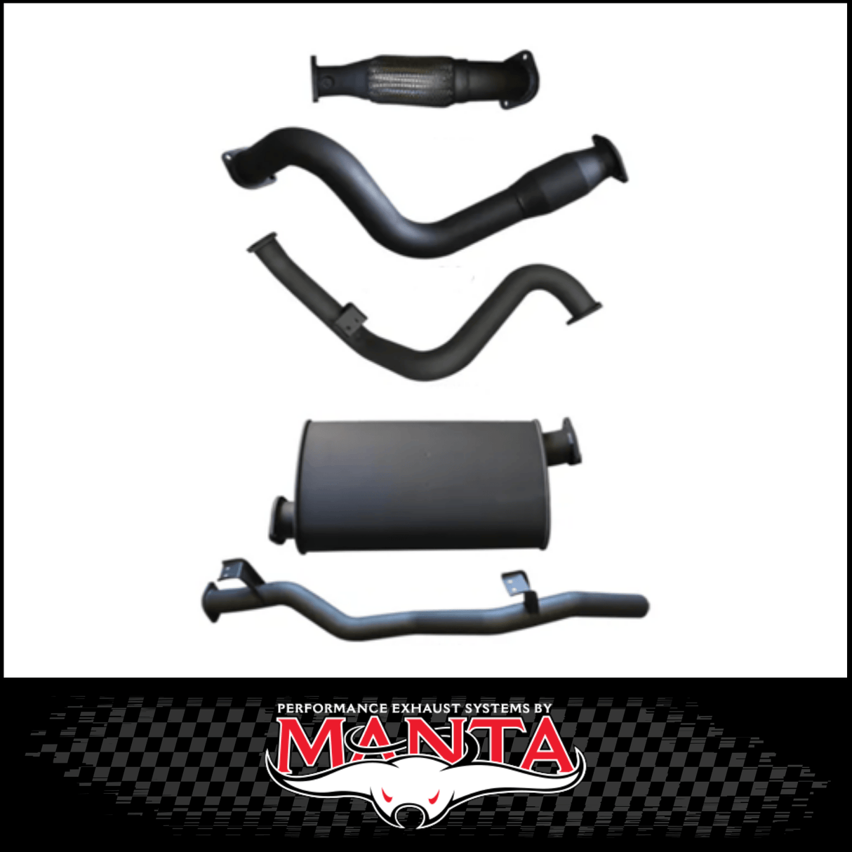 MANTA 3" STAINLESS STEEL TURBO BACK EXHAUST SYSTEM FITS TOYOTA LANDCRUISER VDJ79R 4.5L V8 SINGLE CAB 2007-2016