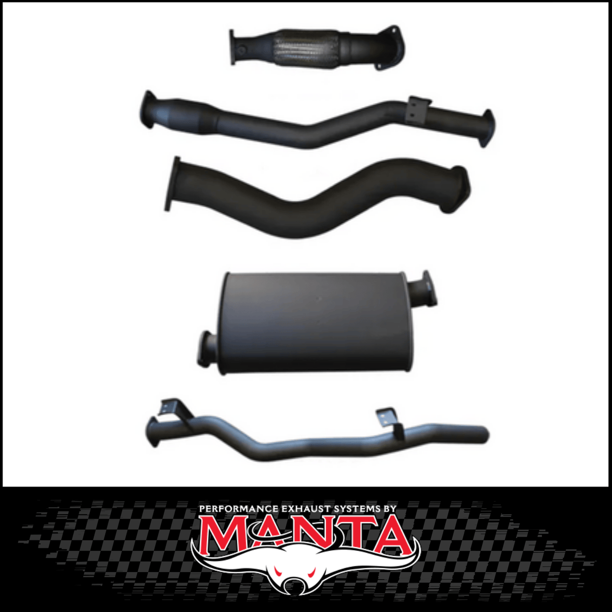MANTA 3" STAINLESS STEEL TURBO BACK EXHAUST SYSTEM FITS TOYOTA LANDCRUISER VDJ79R 4.5L V8 DUAL CAB 2012-2016