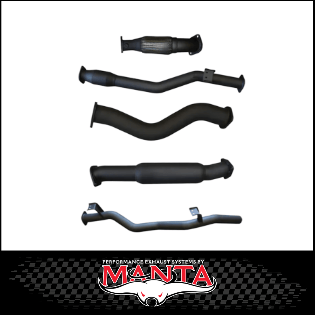 MANTA 3" STAINLESS STEEL TURBO BACK EXHAUST SYSTEM FITS TOYOTA LANDCRUISER VDJ79R 4.5L V8 DUAL CAB 2012-2016