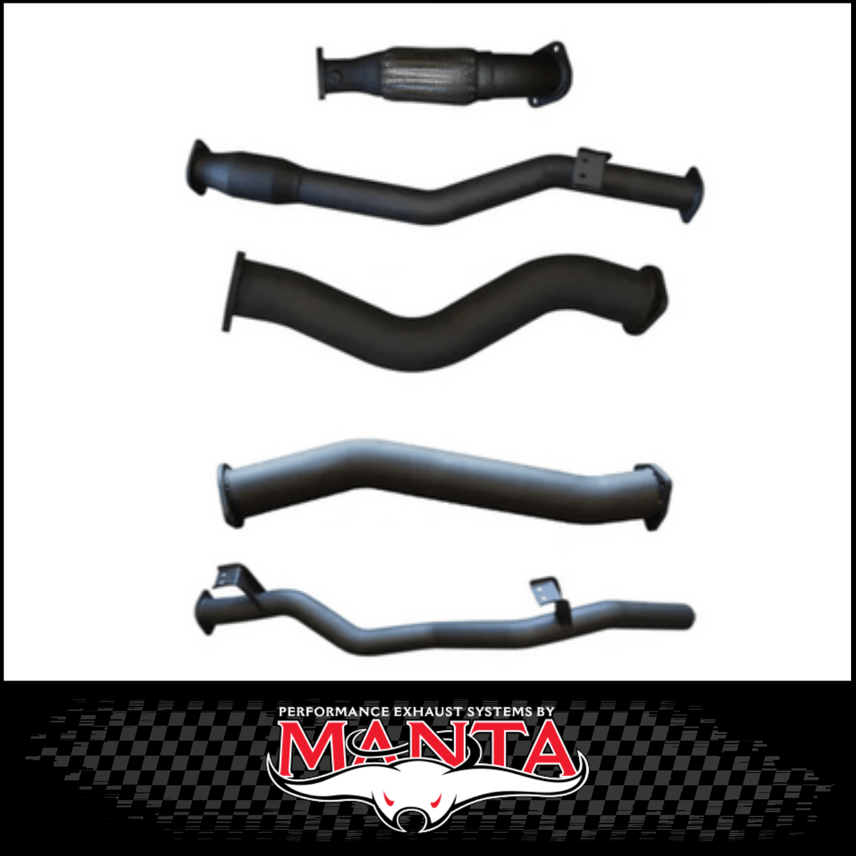 MANTA 3" STAINLESS STEEL TURBO BACK EXHAUST SYSTEM FITS TOYOTA LANDCRUISER VDJ79R 4.5L V8 DUAL CAB 2012-2016