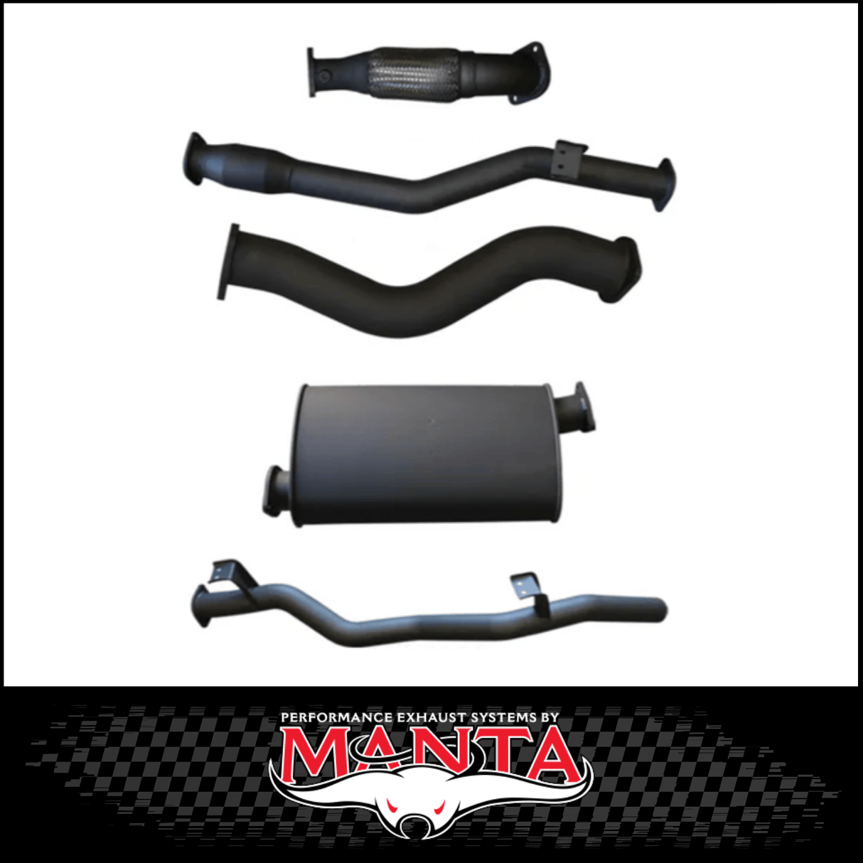 MANTA 3" STAINLESS STEEL TURBO BACK EXHAUST SYSTEM FITS TOYOTA LANDCRUISER VDJ79R 4.5L V8 DUAL CAB 2012-2016
