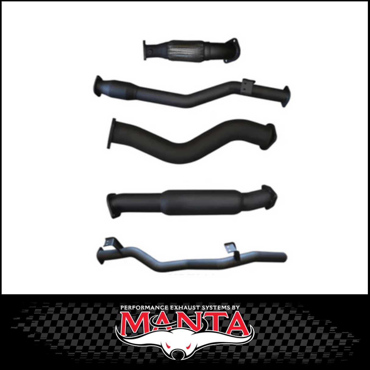 MANTA 3" STAINLESS STEEL TURBO BACK EXHAUST SYSTEM FITS TOYOTA LANDCRUISER VDJ79R 4.5L V8 DUAL CAB 2012-2016