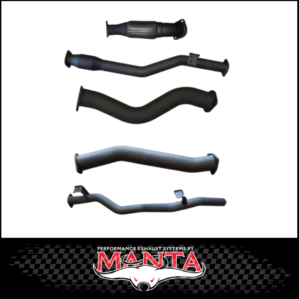 MANTA 3" STAINLESS STEEL TURBO BACK EXHAUST SYSTEM FITS TOYOTA LANDCRUISER VDJ79R 4.5L V8 DUAL CAB 2012-2016