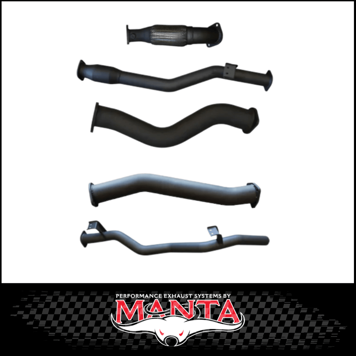 MANTA 3" STAINLESS STEEL TURBO BACK EXHAUST SYSTEM FITS TOYOTA LANDCRUISER VDJ79R 4.5L V8 DUAL CAB 2012-2016