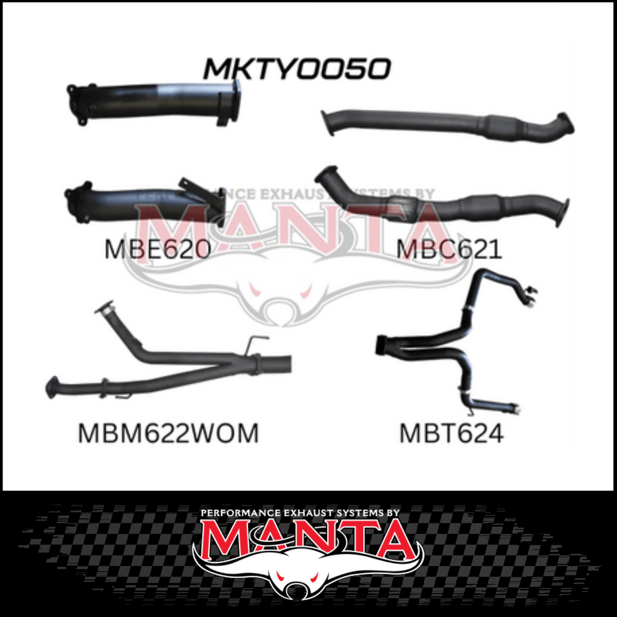 MANTA 3" TWIN TURBO BACK EXHAUST SYSTEM (L & R EXIT) FITS TOYOTA LANDCRUISER VDJ200R 2007-2015