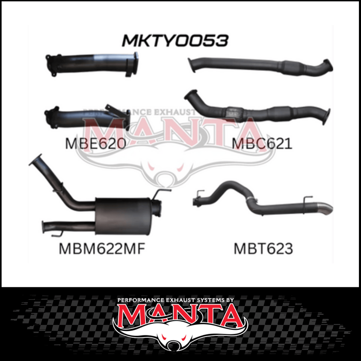 MANTA 3" TWIN INTO SINGLE 4" STAINLESS STEEL TURBO BACK EXHAUST SYSTEM FITS TOYOTA LANDCRUISER VDJ200R 2007-2015