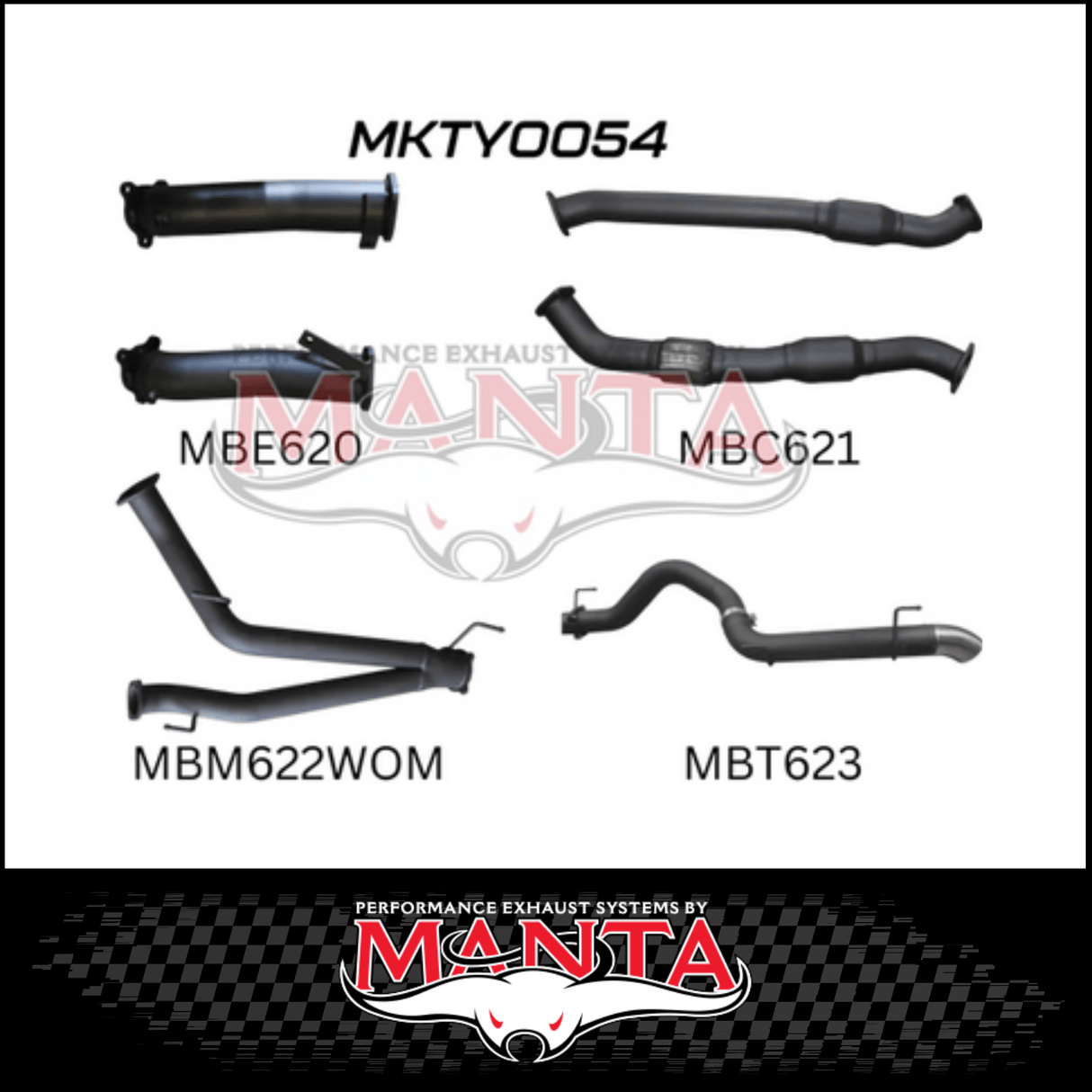MANTA 3" TWIN INTO SINGLE 4" STAINLESS STEEL TURBO BACK EXHAUST SYSTEM FITS TOYOTA LANDCRUISER VDJ200R 2007-2015
