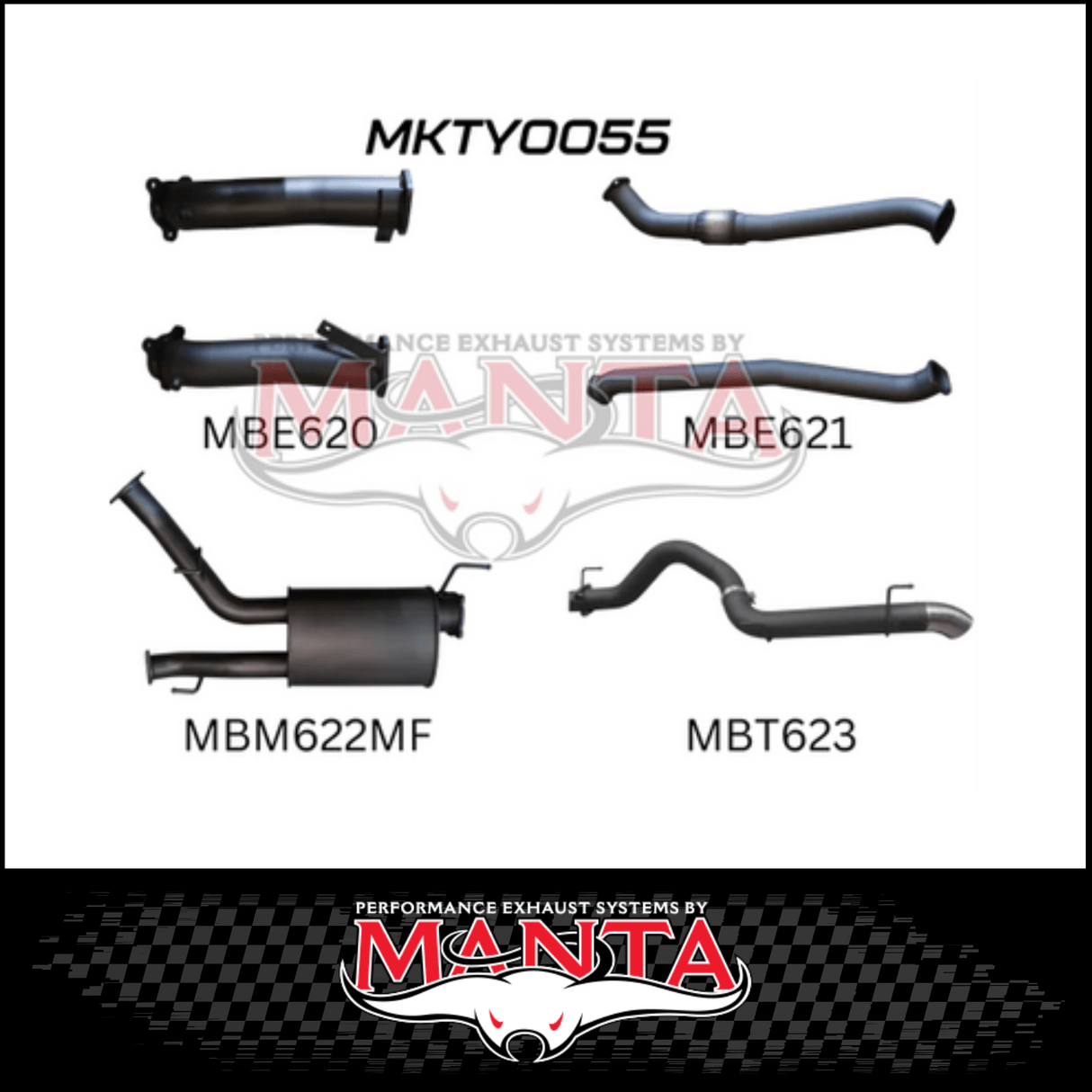 MANTA 3" TWIN INTO SINGLE 4" STAINLESS STEEL TURBO BACK EXHAUST SYSTEM FITS TOYOTA LANDCRUISER VDJ200R 2007-2015