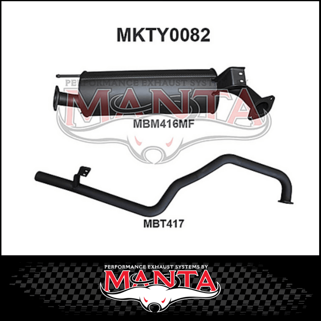 MANTA 2.5" ENGINE PIPE BACK EXHAUST SYSTEM FITS TOYOTA LANDCRUISER HZJ105R 4.2L 1HZ 1998-2007