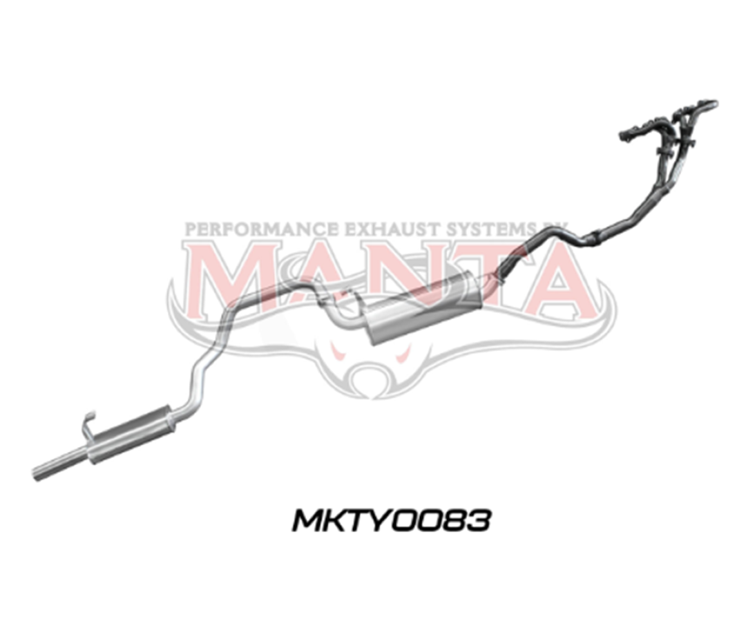 MANTA EXTRACTORS & 2.5" EXHAUST SYSTEM FITS TOYOTA LANDCRUISER FZJ105R 4.5L 1FZ 1998-2002 (MKTY0083)