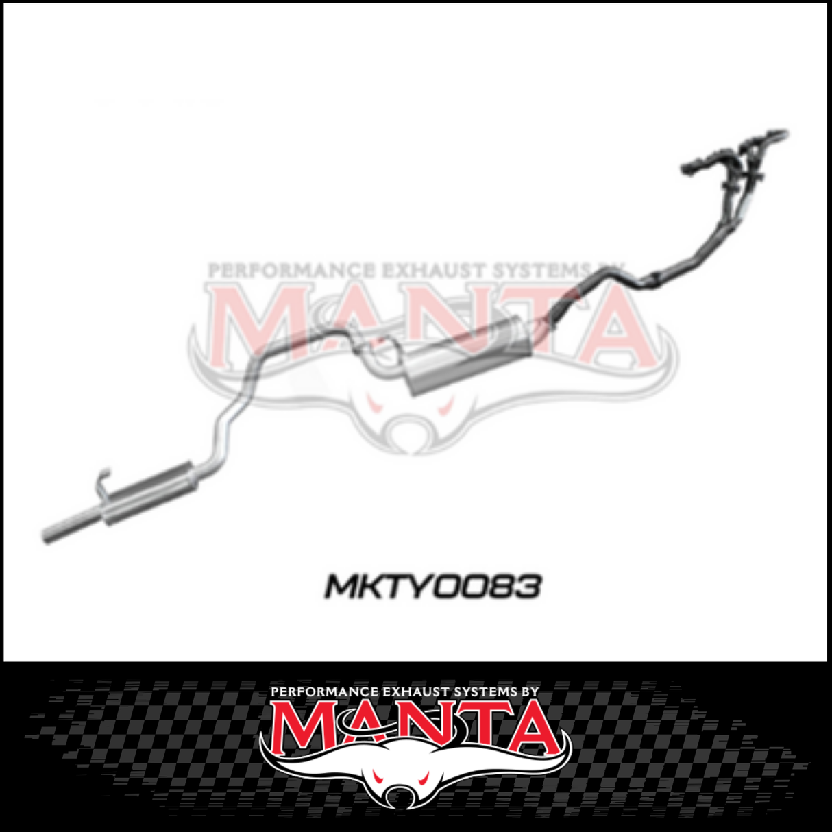 MANTA EXTRACTORS & 2.5" EXHAUST SYSTEM FITS TOYOTA LANDCRUISER FZJ105R 4.5L 1FZ 1998-2002 (MKTY0083)