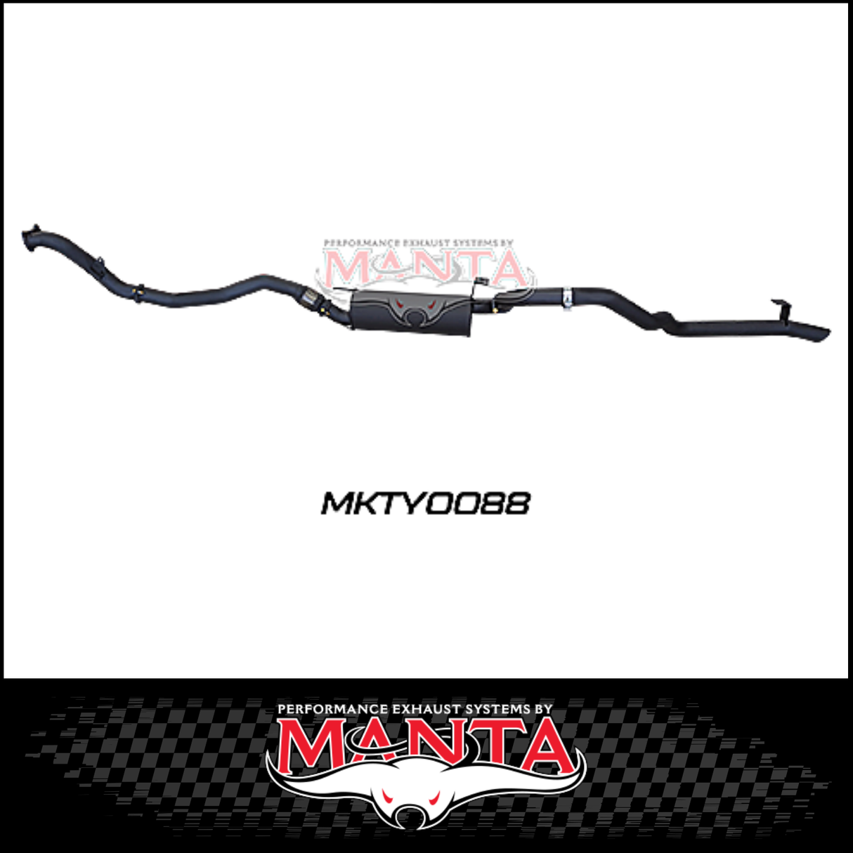 MANTA 3" TURBO BACK EXHAUST SYSTEM FITS TOYOTA LANDCRUISER HZJ105R 4.2L 1HZ WITH CT26 TURBO 1998-2007 (MKTY0088)