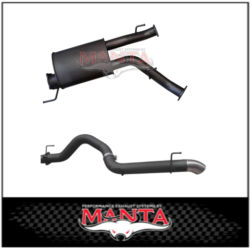 MANTA 3" TWIN INTO 4" DPF BACK EXHAUST WITH MUFFLER FITS TOYOTA LANDCRUISER VDJ200R 2015-2021