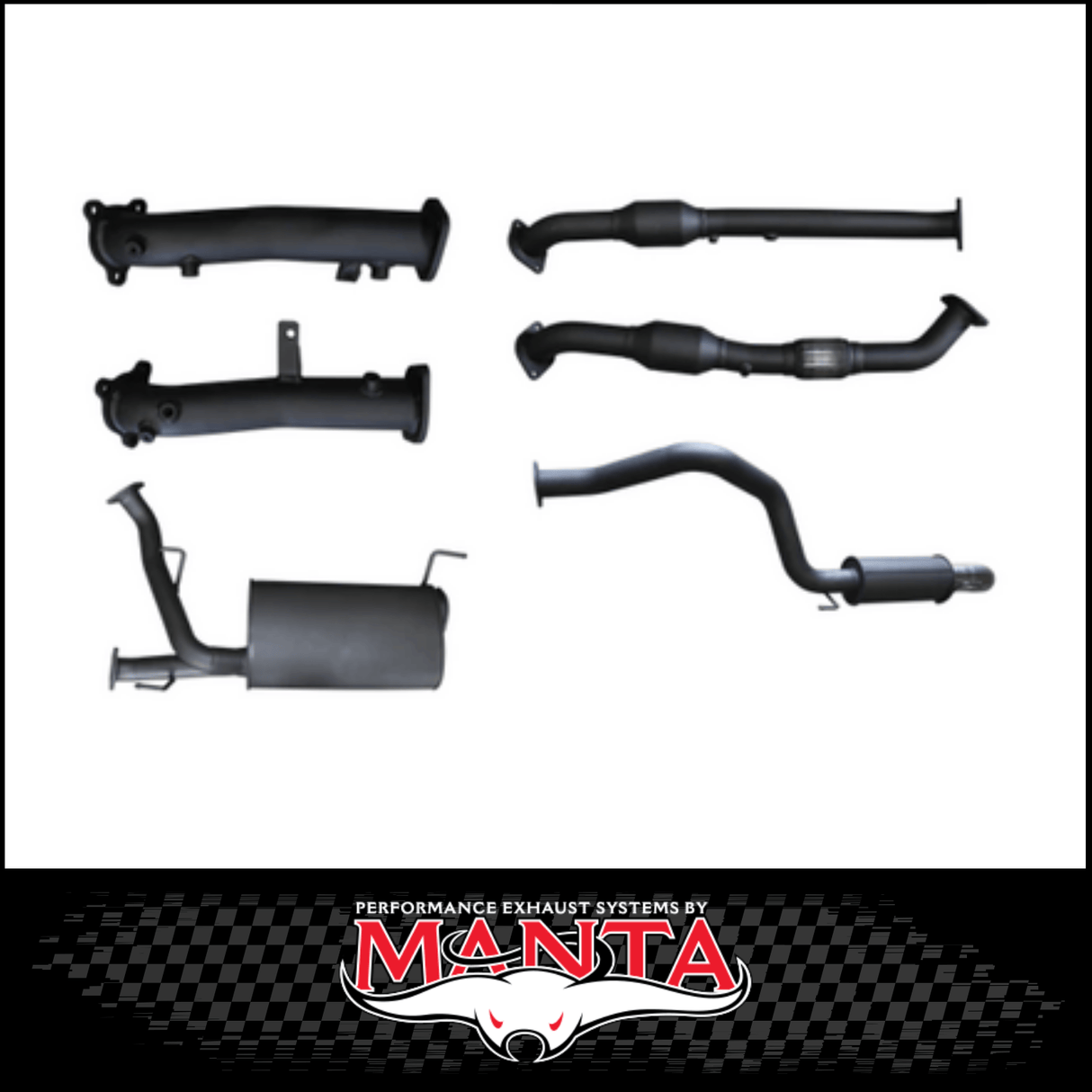 MANTA 2.5" TWIN INTO 3" STAINLESS STEEL TURBO BACK EXHAUST SYSTEM FITS TOYOTA LANDCRUISER VDJ200R 4.5L V8 2015-2021