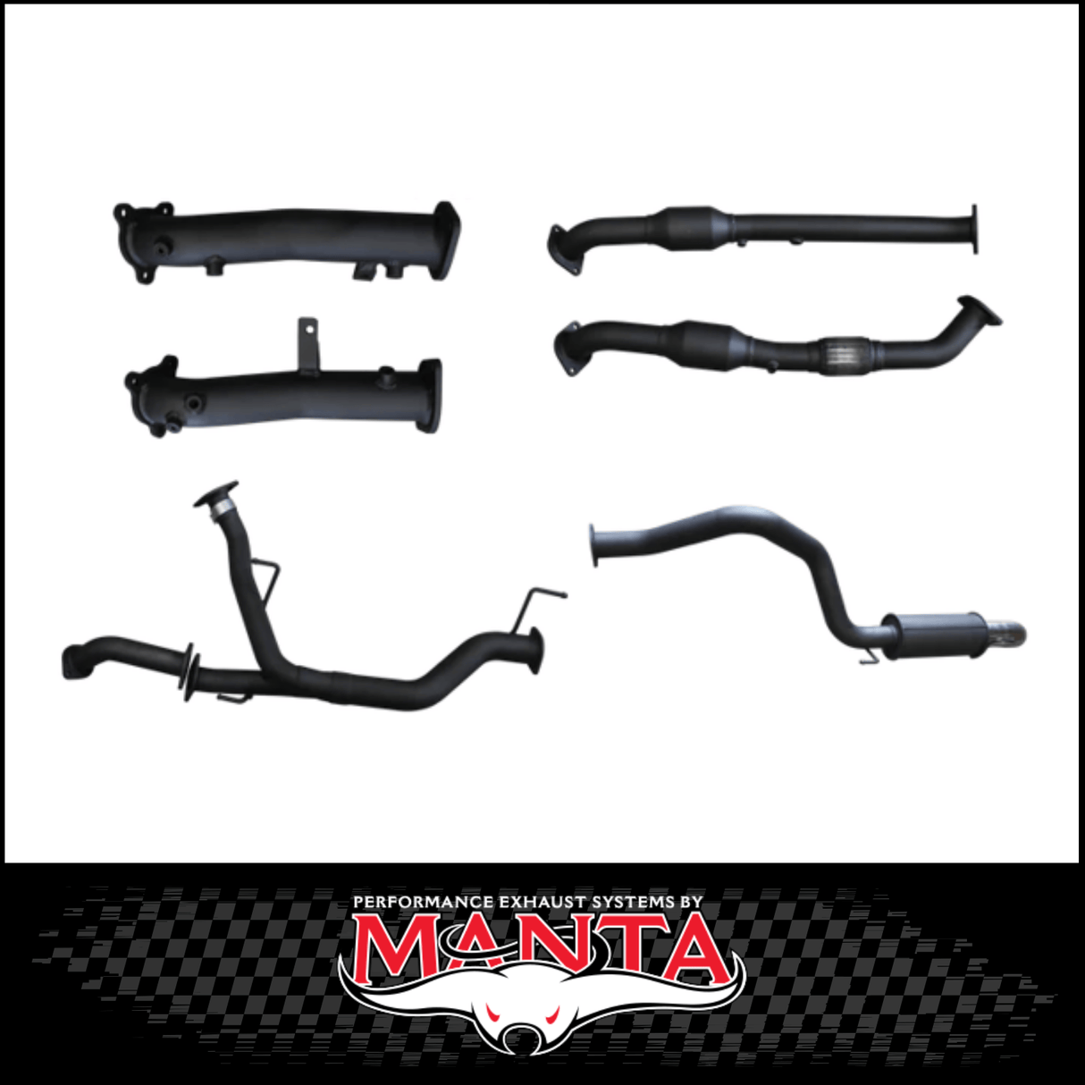 MANTA 2.5" TWIN INTO 3" STAINLESS STEEL TURBO BACK EXHAUST SYSTEM FITS TOYOTA LANDCRUISER VDJ200R 4.5L V8 2015-2021