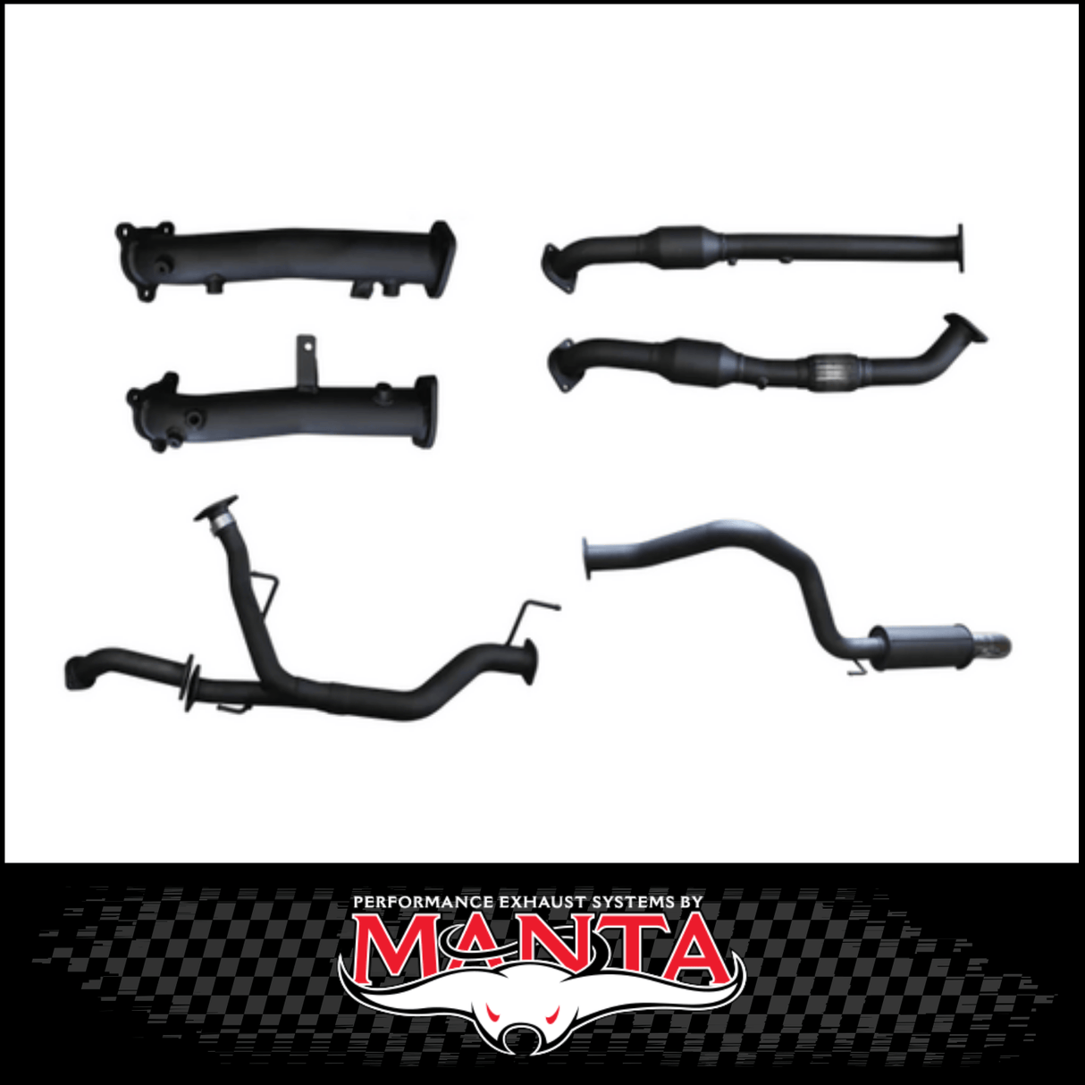 MANTA 2.5" TWIN INTO 3" STAINLESS STEEL TURBO BACK EXHAUST SYSTEM FITS TOYOTA LANDCRUISER VDJ200R 4.5L V8 2015-2021