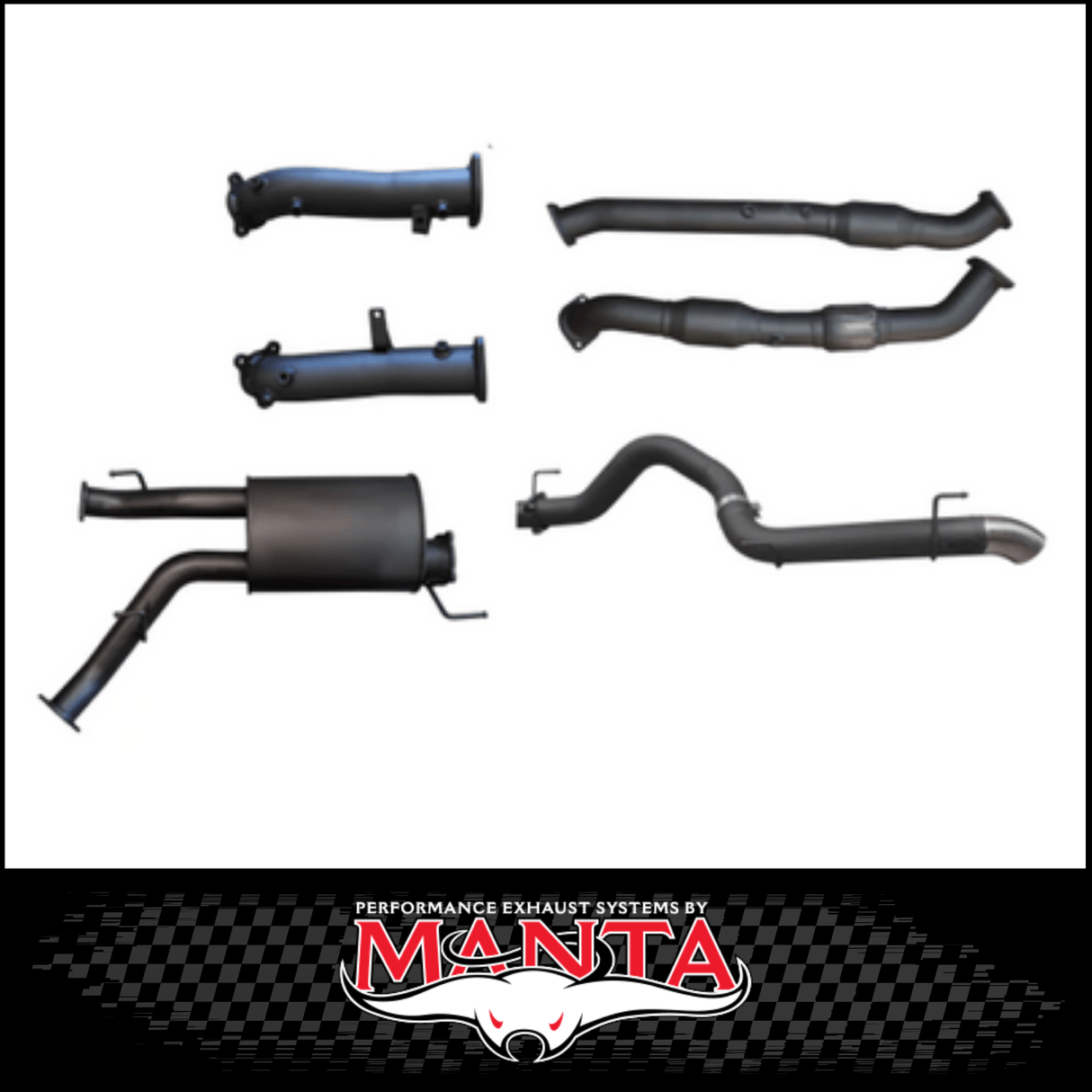 MANTA 3" TWIN INTO SINGLE 4" TURBO BACK EXHAUST SYSTEM FITS TOYOTA LANDCRUISER VDJ200R 4.5L V8 2015-2021