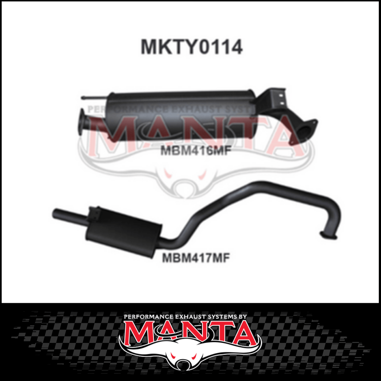MANTA 2.5" STAINLESS STEEL ENGINE PIPE BACK EXHAUST SYSTEM FITS TOYOTA LANDCRUISER FZJ105R 4.5L 1FZ 1998-2002 (SSMKTY0114)