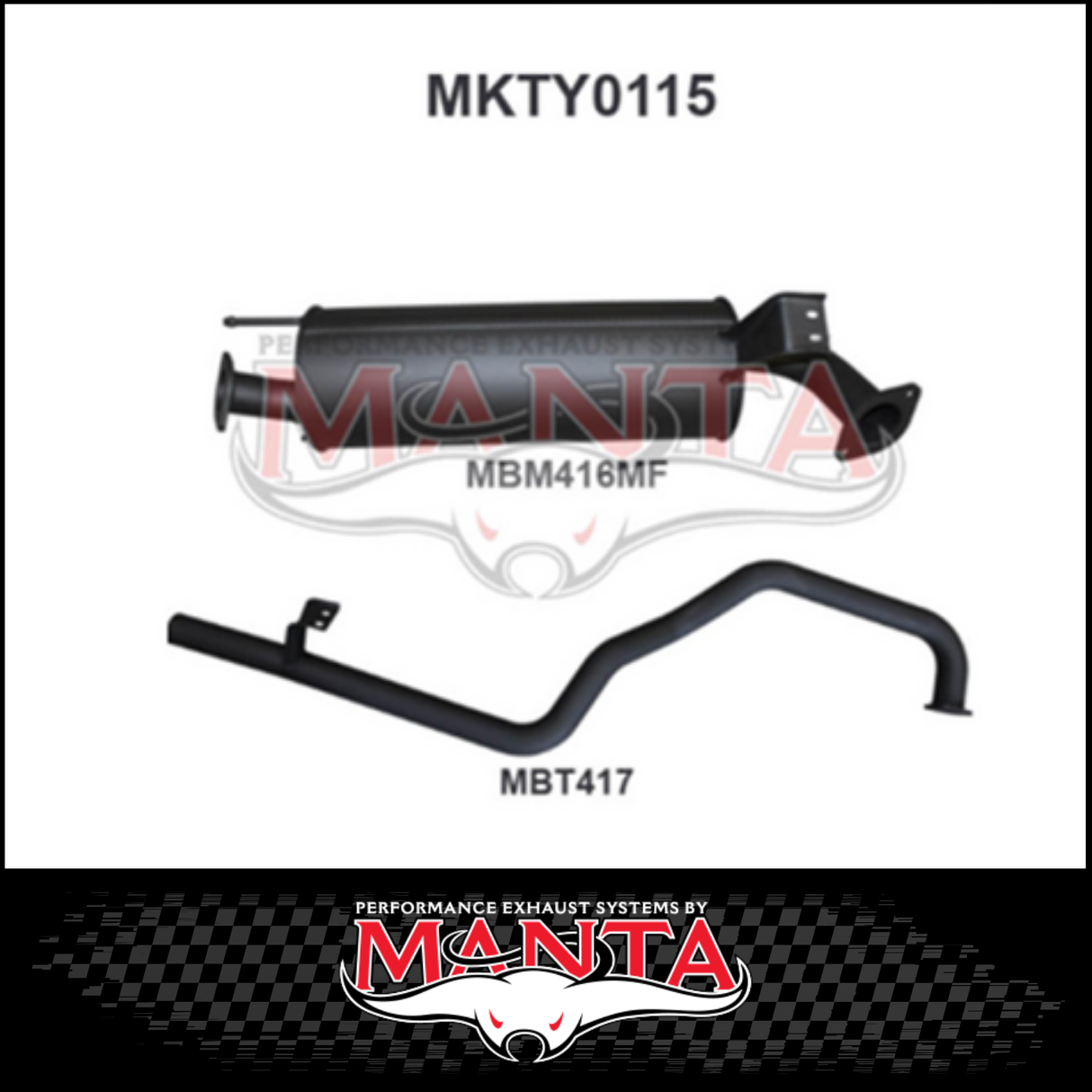 MANTA 2.5" STAINLESS STEEL ENGINE PIPE BACK EXHAUST SYSTEM FITS TOYOTA LANDCRUISER FZJ105R 4.5L 1FZ 1998-2002 (SSMKTY0114)