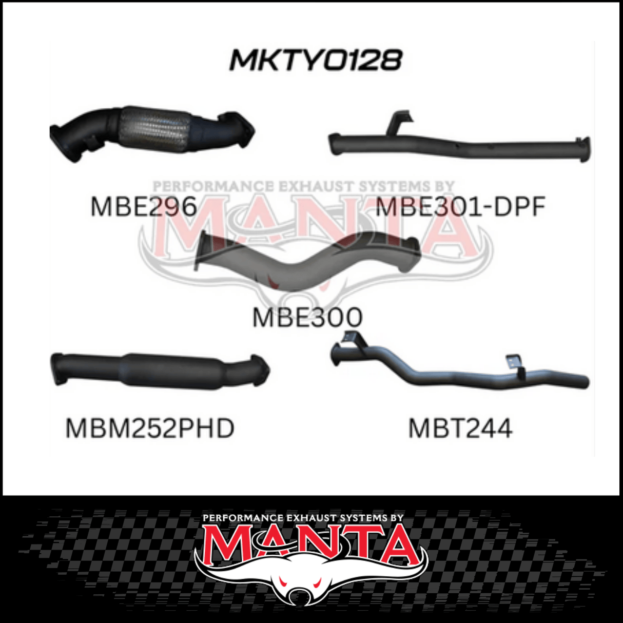 MANTA 3" TURBO BACK EXHAUST SYSTEM (DPF DELETE) FITS TOYOTA LANDCRUISER VDJ79R 4.5L V8 2016-2025
