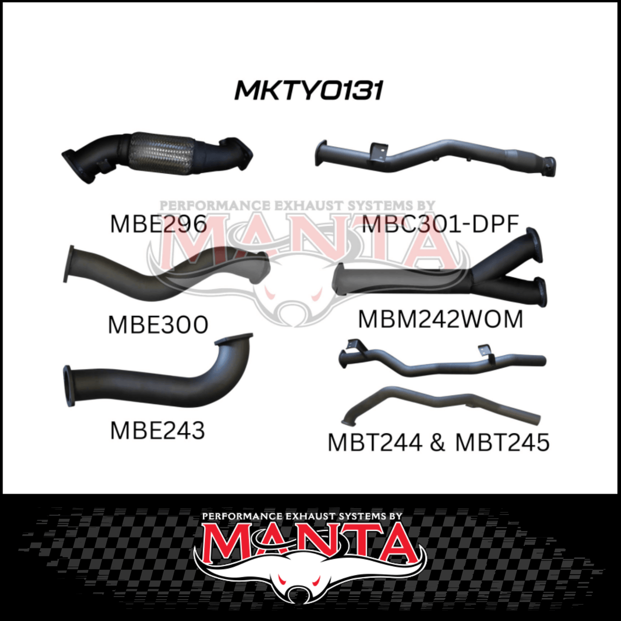 MANTA TWIN 3" TURBO BACK EXHAUST SYSTEM (DPF DELETE) FITS TOYOTA LANDCRUISER VDJ79R 4.5L V8 2016-2025