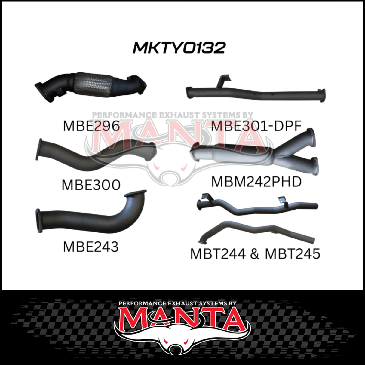 MANTA TWIN 3" TURBO BACK EXHAUST SYSTEM (DPF DELETE) FITS TOYOTA LANDCRUISER VDJ79R 4.5L V8 2016-2025