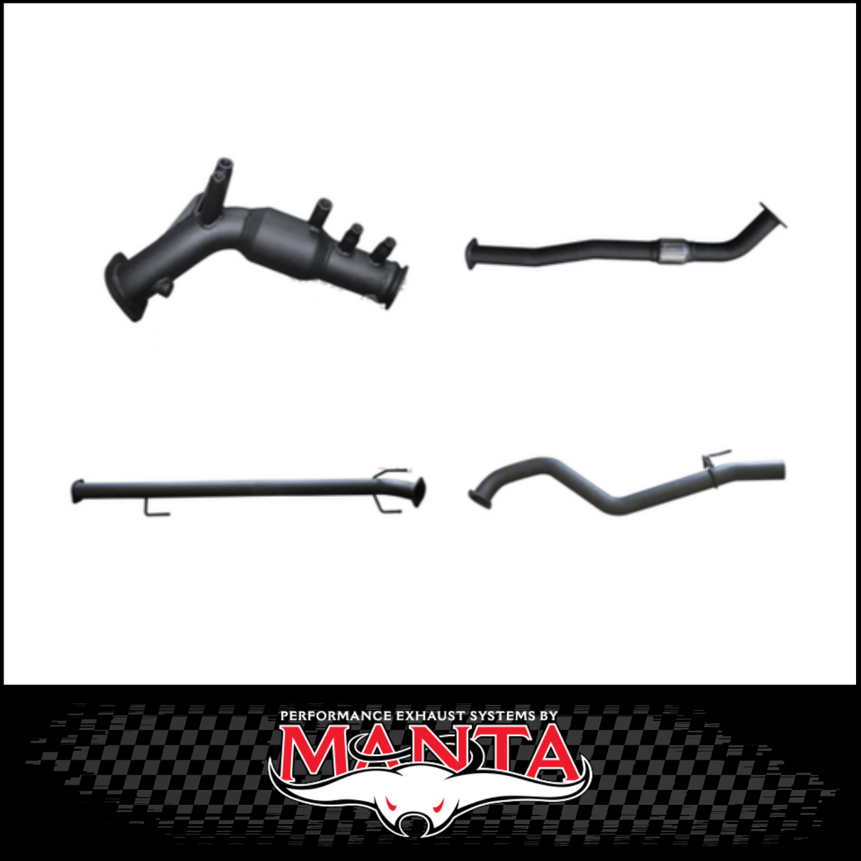 MANTA 3" TURBO BACK EXHAUST SYSTEM FITS TOYOTA HILUX GUN126R 2.8L N80 2015-ON