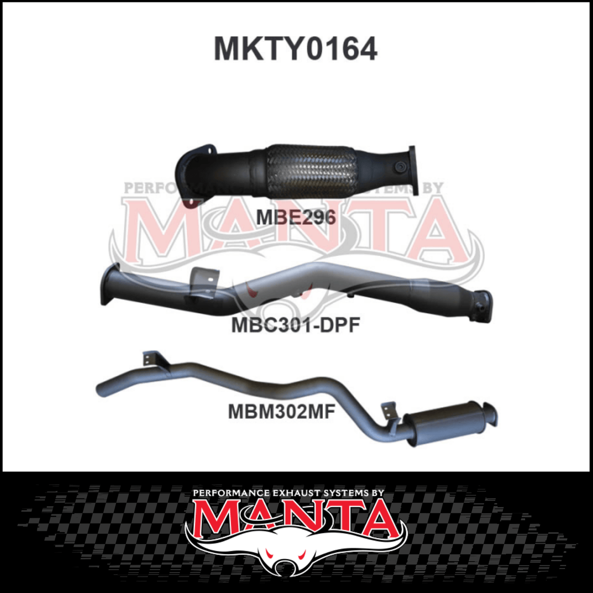 MANTA 3" STAINLESS STEEL TURBO BACK EXHAUST SYSTEM FITS TOYOTA LANDCRUISER VDJ76R 4.5L V8 WAGON 2016-2025