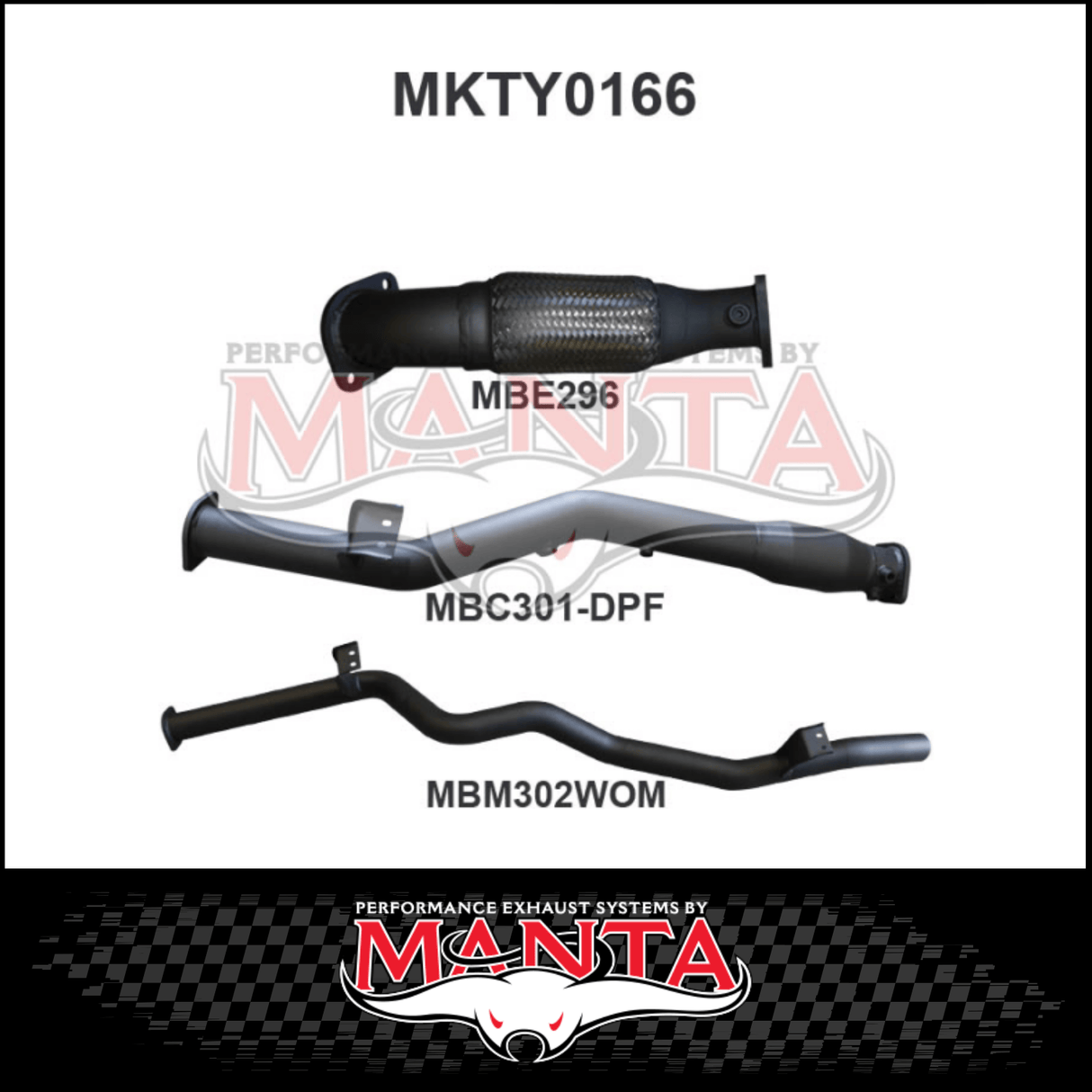 MANTA 3" STAINLESS STEEL TURBO BACK EXHAUST SYSTEM FITS TOYOTA LANDCRUISER VDJ76R 4.5L V8 WAGON 2016-2025
