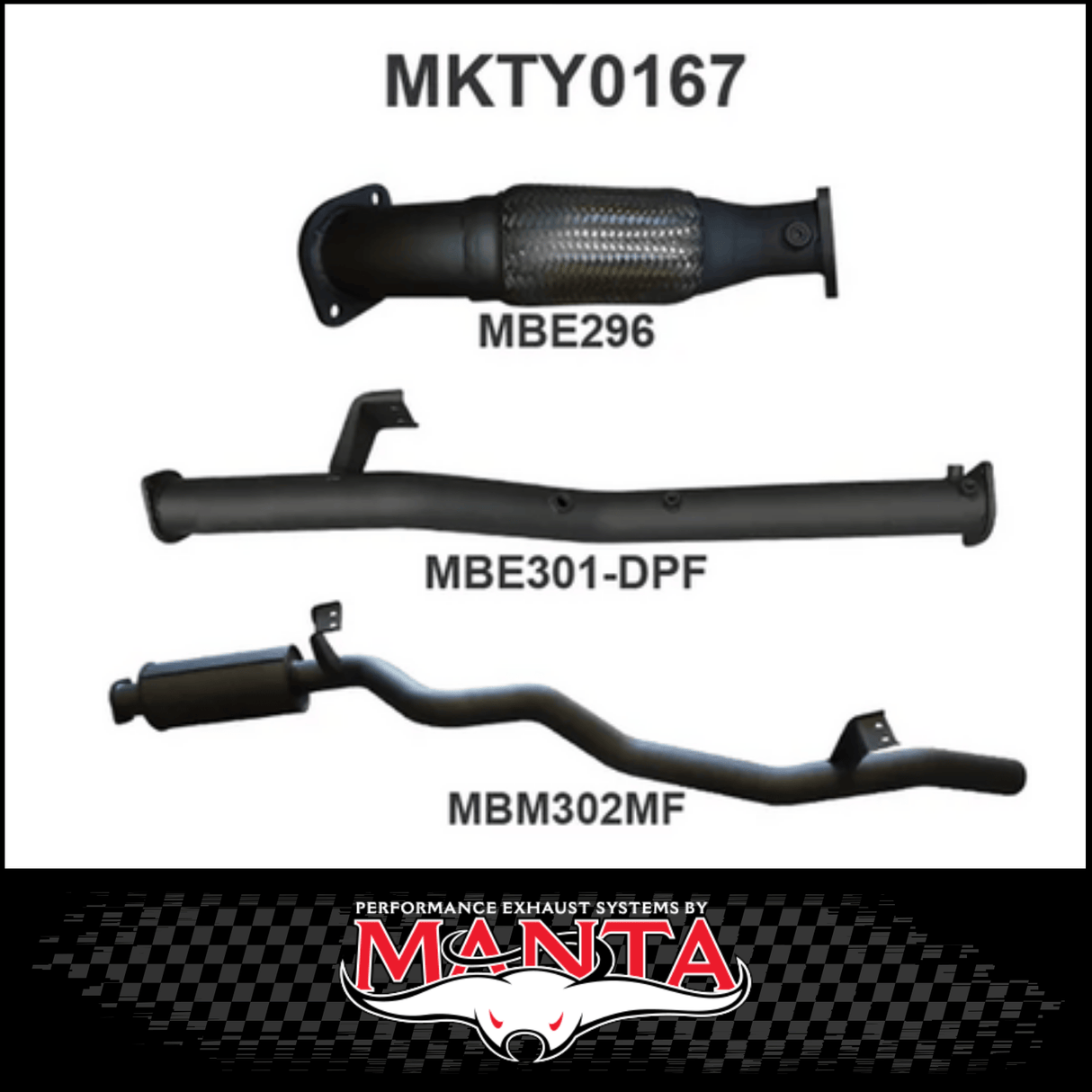 MANTA 3" STAINLESS STEEL TURBO BACK EXHAUST SYSTEM FITS TOYOTA LANDCRUISER VDJ76R 4.5L V8 WAGON 2016-2025
