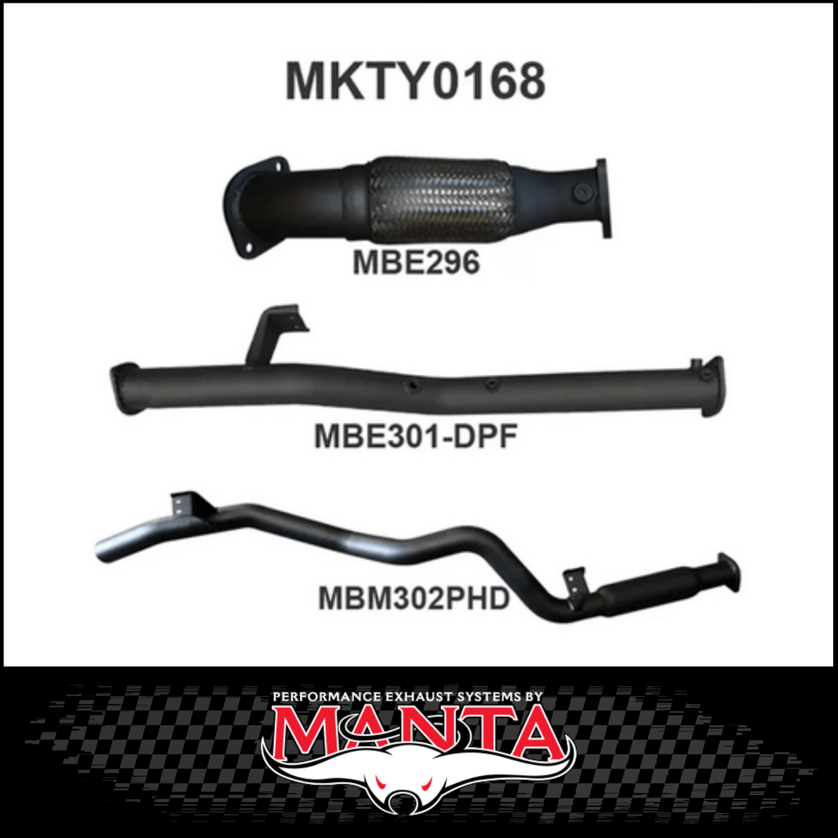 MANTA 3" STAINLESS STEEL TURBO BACK EXHAUST SYSTEM FITS TOYOTA LANDCRUISER VDJ76R 4.5L V8 WAGON 2016-2025