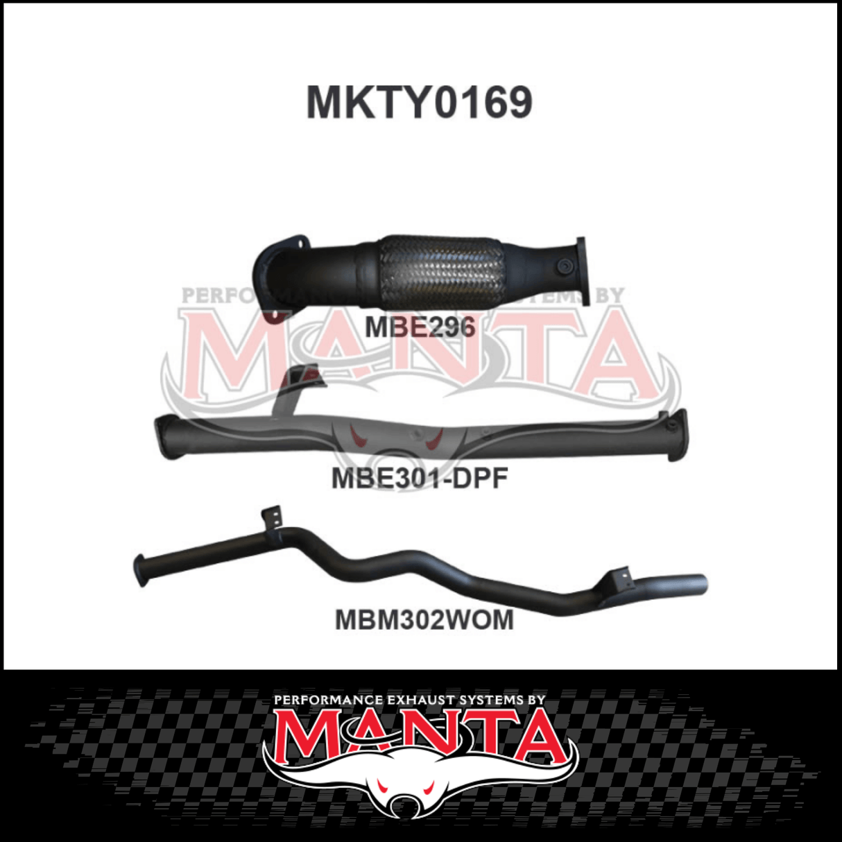 MANTA 3" STAINLESS STEEL TURBO BACK EXHAUST SYSTEM FITS TOYOTA LANDCRUISER VDJ76R 4.5L V8 WAGON 2016-2025