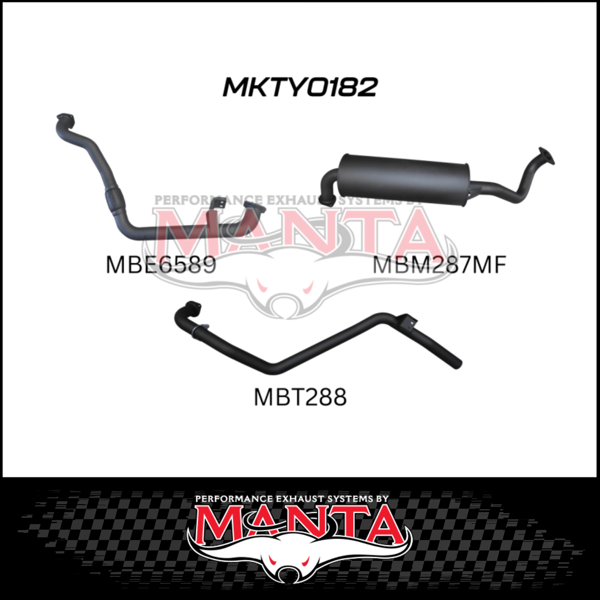 MANTA 2.5" MANIFOLD BACK EXHAUST SYSTEM FITS TOYOTA LANDCRUISER HZJ80R 4.2L 1HZ DIESEL 1990-1997 (MKTY0182)