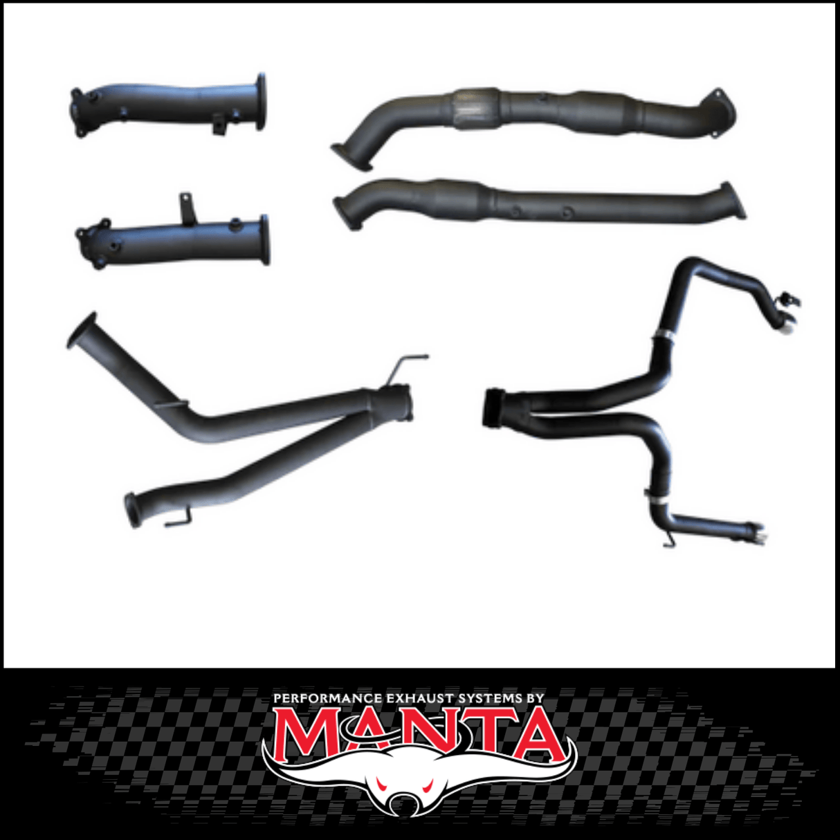 MANTA 3" TWIN TURBO BACK EXHAUST SYSTEM (L & R EXIT) FITS TOYOTA LANDCRUISER VDJ200R 4.5L V8 2015-2021