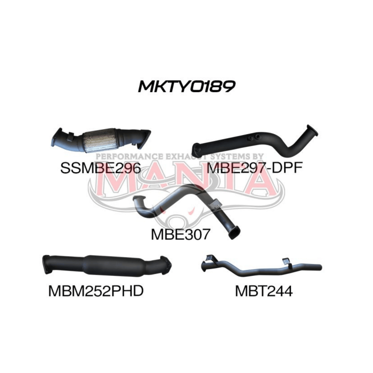 MANTA 3" TURBO BACK EXHAUST SYSTEM (DPF DELETE) FITS TOYOTA LANDCRUISER VDJ78R 4.5L V8 TROOP CARRIER 2016-2025