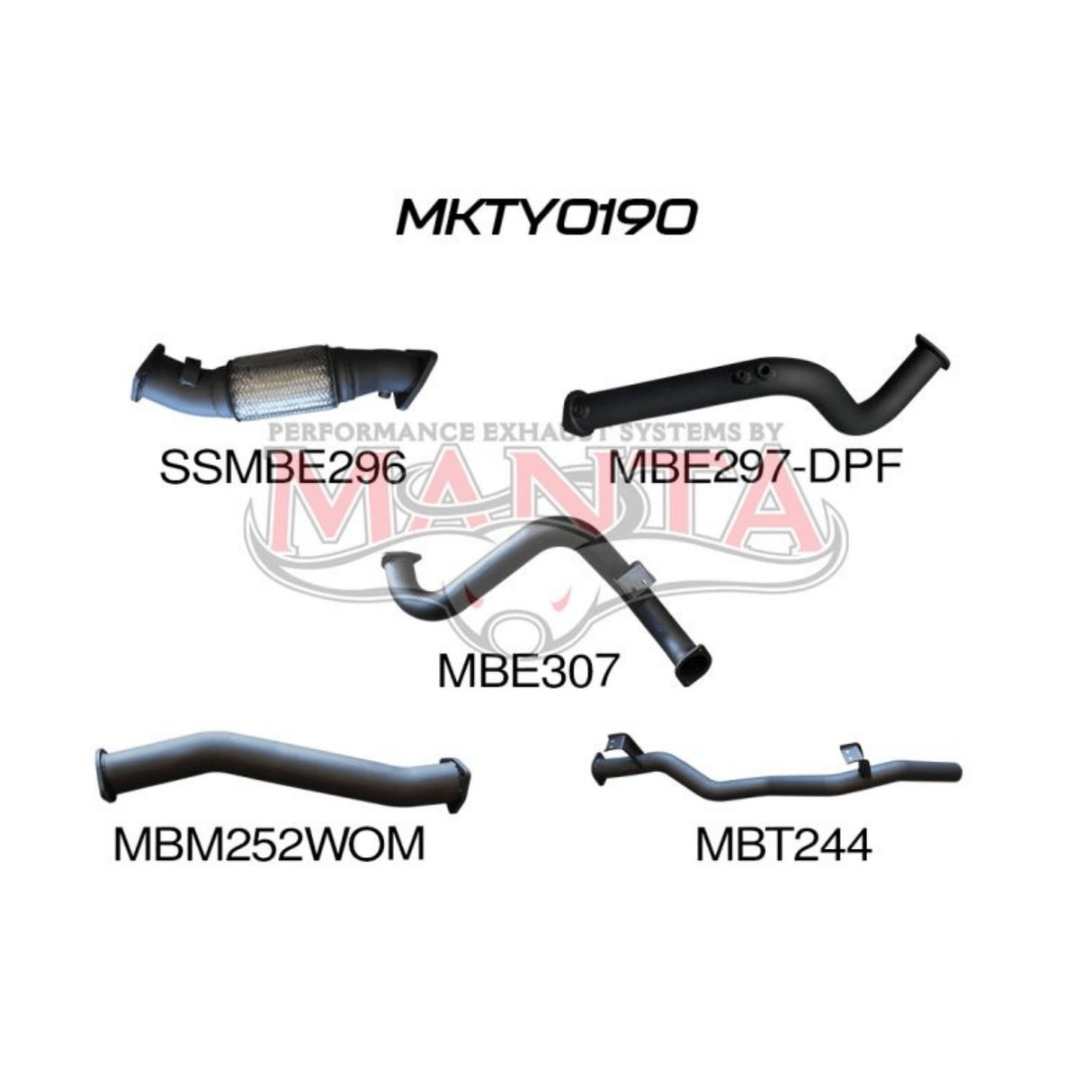 MANTA 3" TURBO BACK EXHAUST SYSTEM (DPF DELETE) FITS TOYOTA LANDCRUISER VDJ78R 4.5L V8 TROOP CARRIER 2016-2025