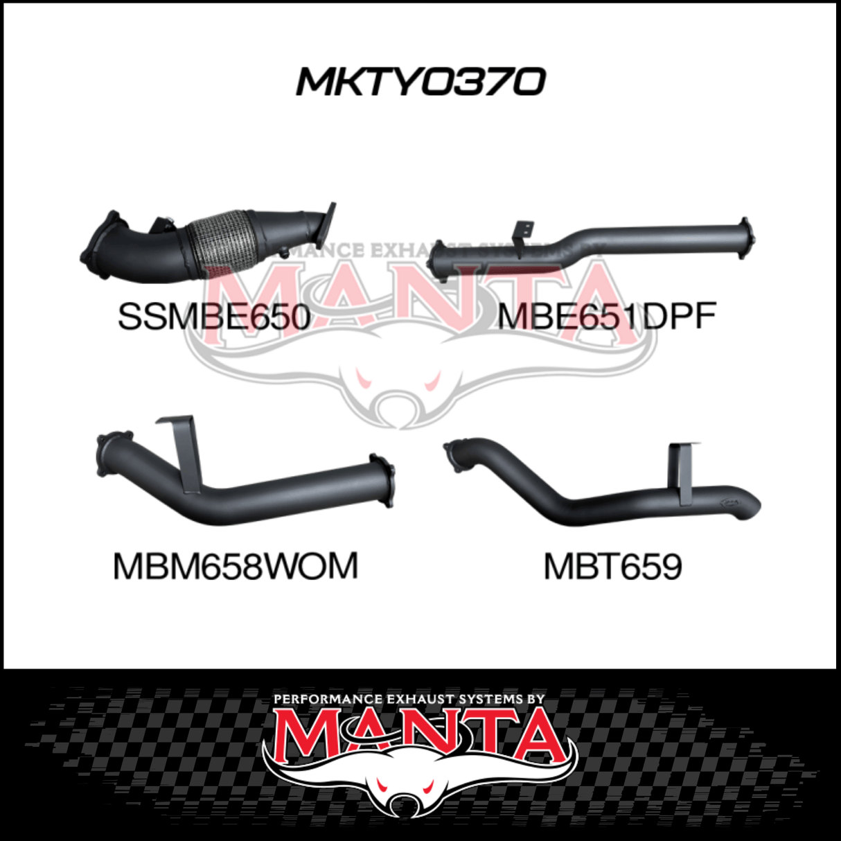 MANTA 4" STAINLESS STEEL TURBO BACK EXHAUST SYSTEM (DPF DELETE) FITS TOYOTA LANDCRUISER VDJ76R 4.5L V8 2016-2025