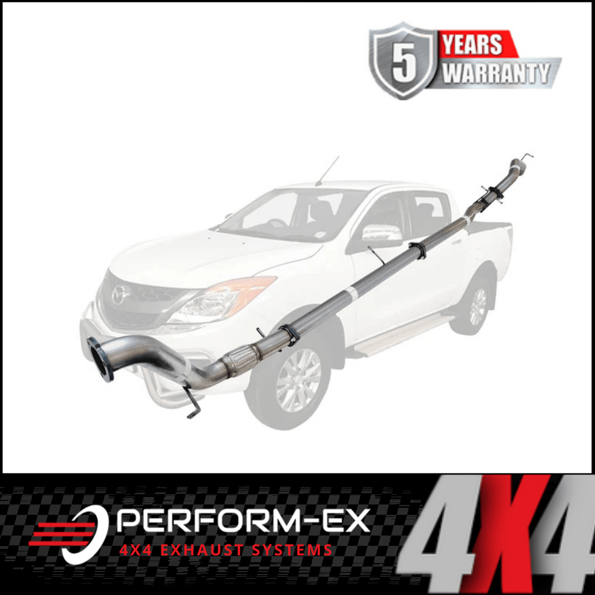 PERFORM-EX 3" STAINLESS STEEL TURBO BACK EXHAUST SYSTEM FITS MAZDA BT-50 3.2L 5CYL 2011-2016