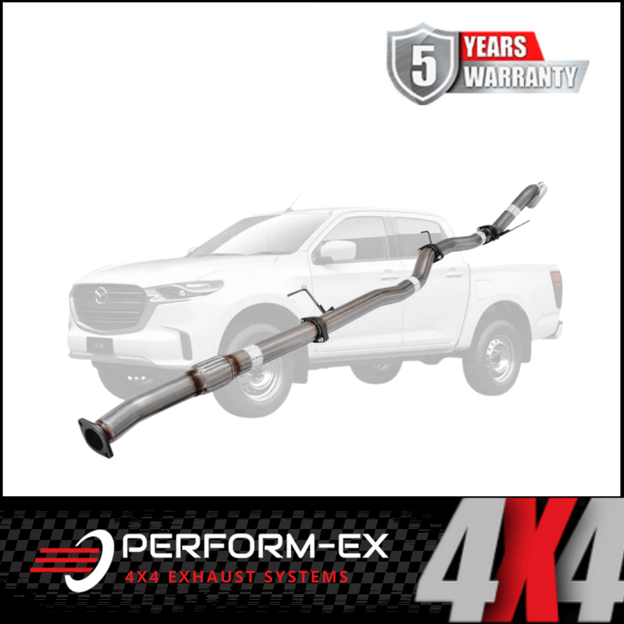 PERFORM-EX 3" STAINLESS STEEL DPF BACK EXHAUST SYSTEM FITS MAZDA BT-50 RG 3.0L 4CYL 7/2020-ON