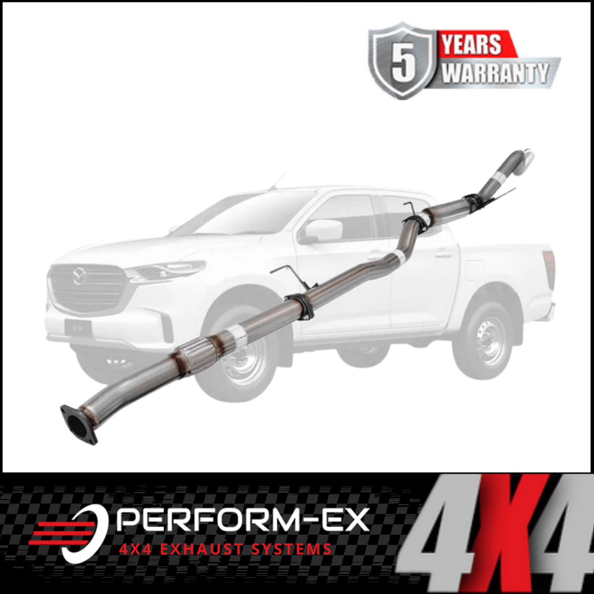 PERFORM-EX 3" STAINLESS STEEL DPF BACK EXHAUST SYSTEM FITS MAZDA BT-50 RG 3.0L 4CYL 7/2020-ON