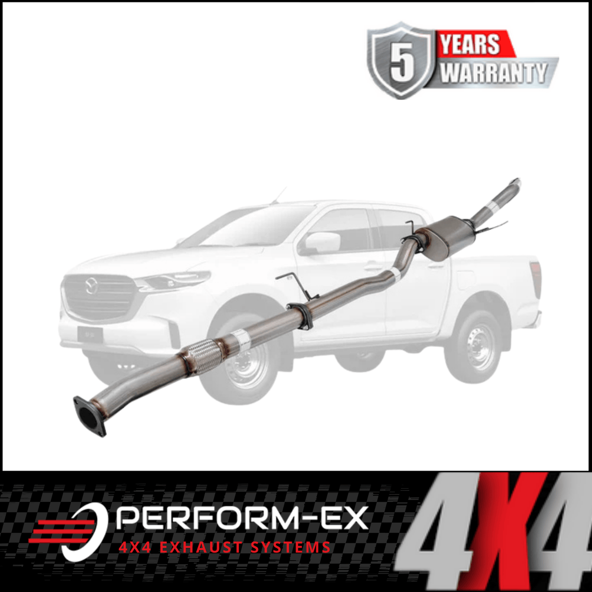 PERFORM-EX 3" STAINLESS STEEL DPF BACK EXHAUST SYSTEM FITS MAZDA BT-50 RG 3.0L 4CYL 7/2020-ON