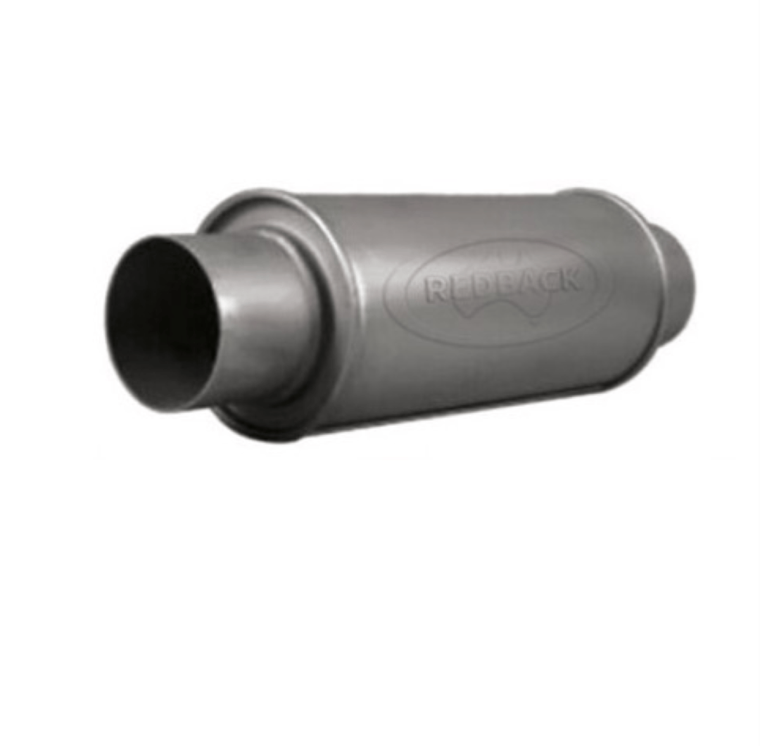 UNIVERSAL MUFFLER 3" CENTRE/CENTRE - 12" LONG X 5" ROUND - GLASS PACKED CHAMBERED (N818GPC)